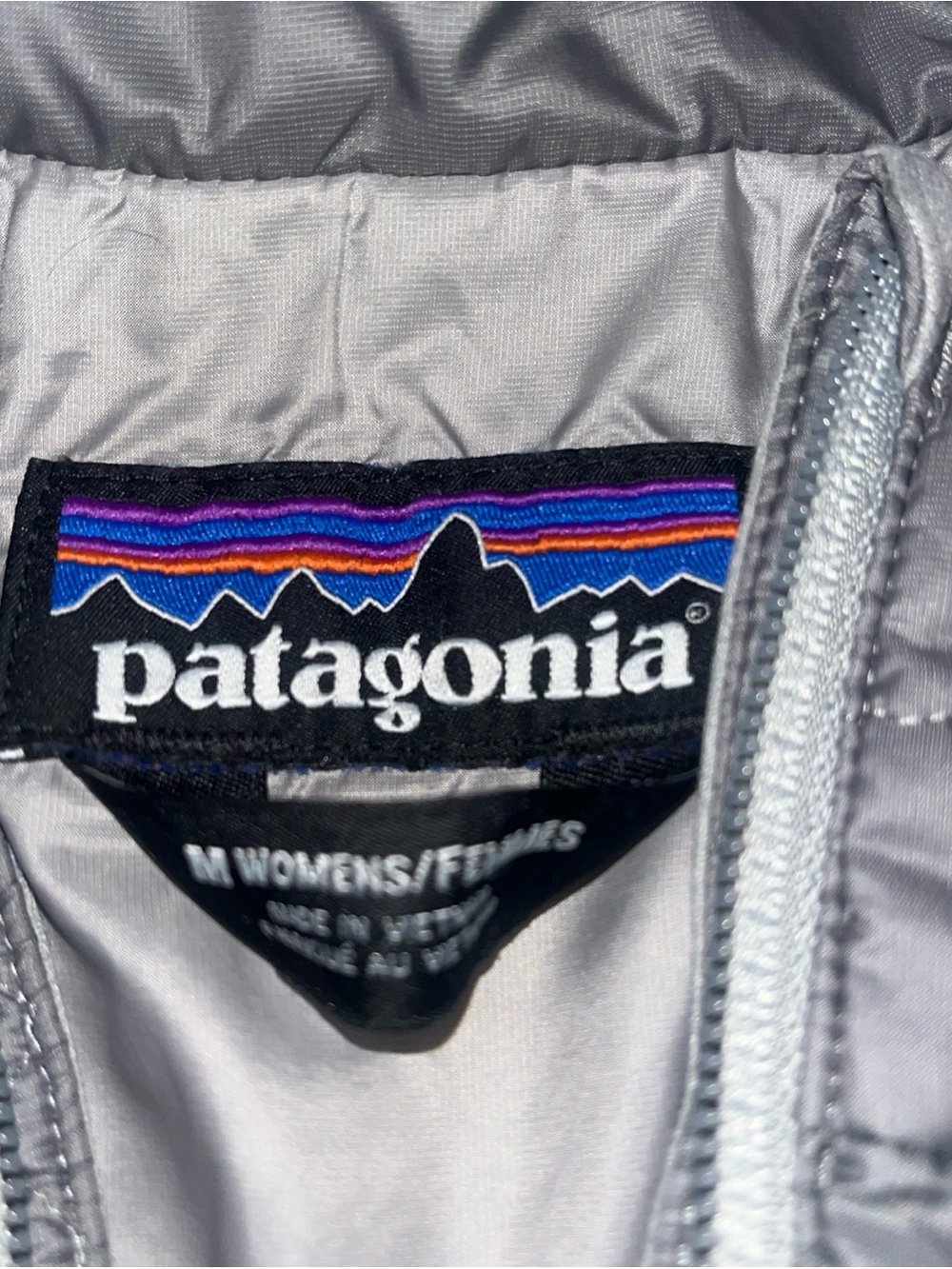 Patagonia Nano Puff Jacket Womens Medium Gray PrimaLoft Insulated Coat Full Zip - Picture 5 of 10